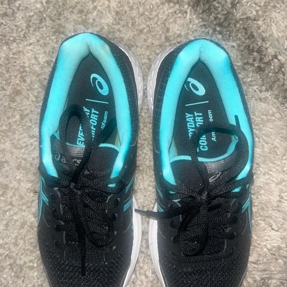 Asics Gel-Contend 5 women's running shoes black and ice mint EUC size 6 - Picture 6 of 6